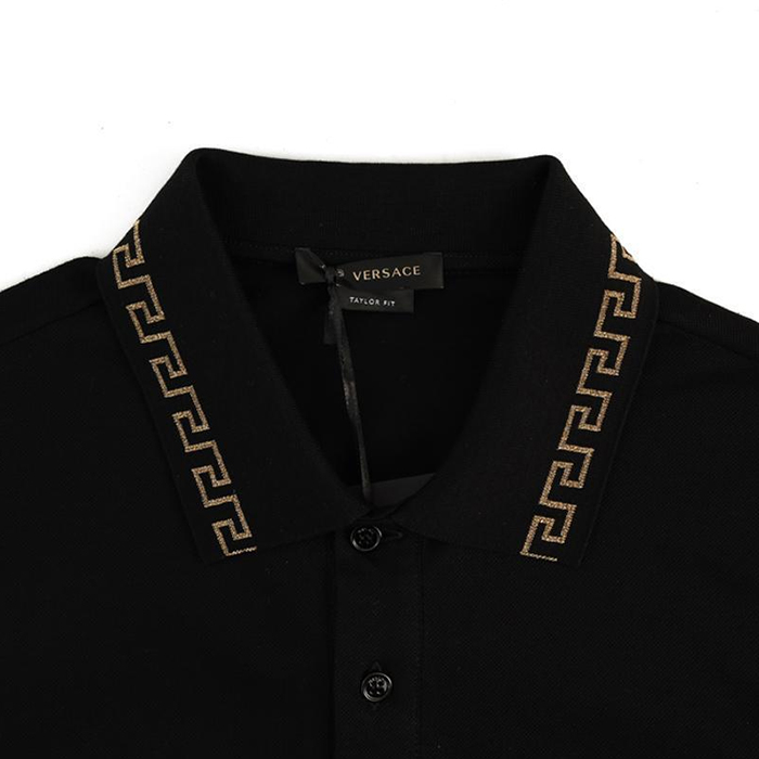 Image 4 of ヴェルサーチメンズ ブラック 胸ポケットポロシャツ A80483 3004 A92Y